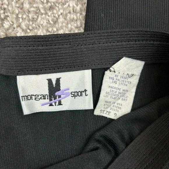 Morgan Sport Sz 9 Black Pants Back Zip Vintage Look - Picture 6 of 6